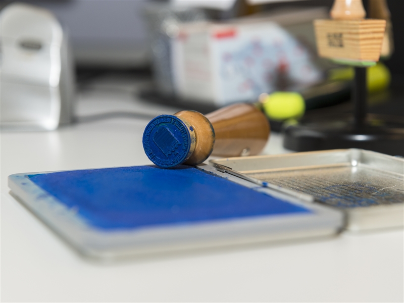 Siegelstempel zum Kennzeichnen von Dokumenten