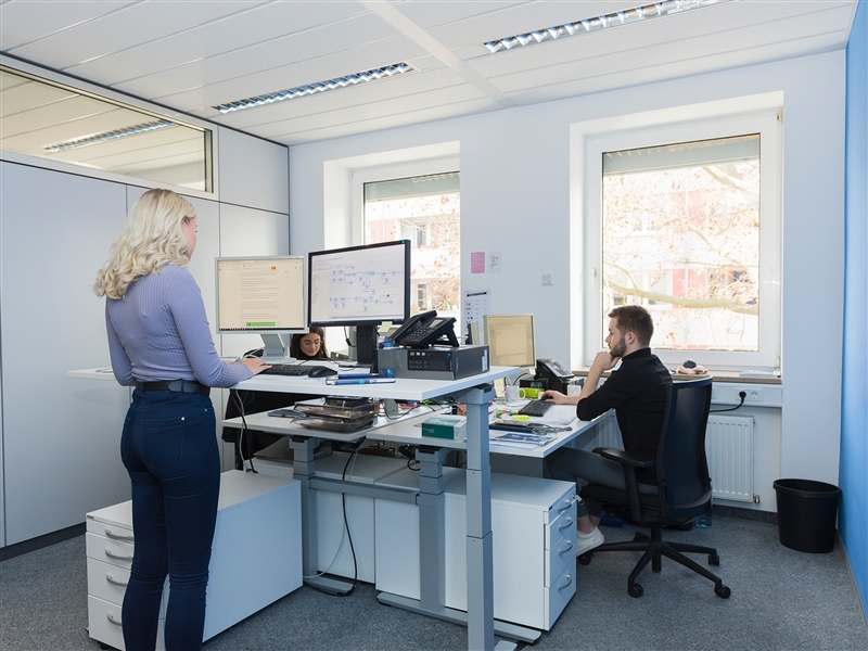 Im Büro eine Zielgruppenbefragung auswerten