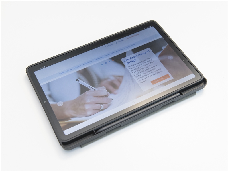 Tablet zum mobilen Datenabruf und -eintrag